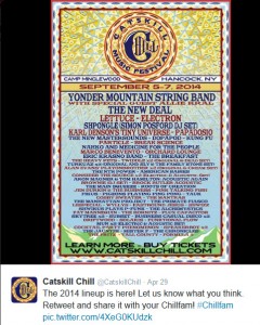 Catskill Chill Music Festival Lineup